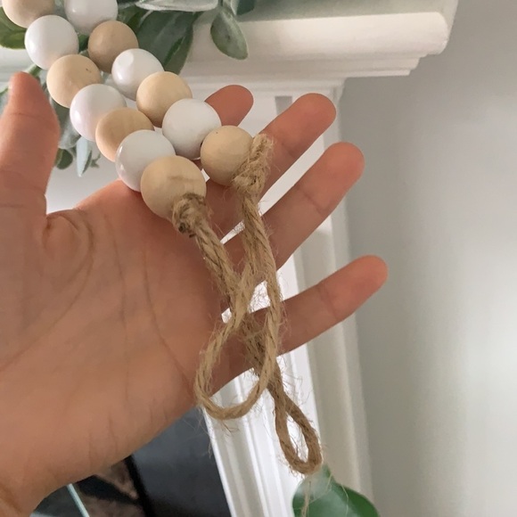 Beaded garland two tones rustic farmhouse boho style mental home decor 6 Ft‎ - Picture 8 of 9